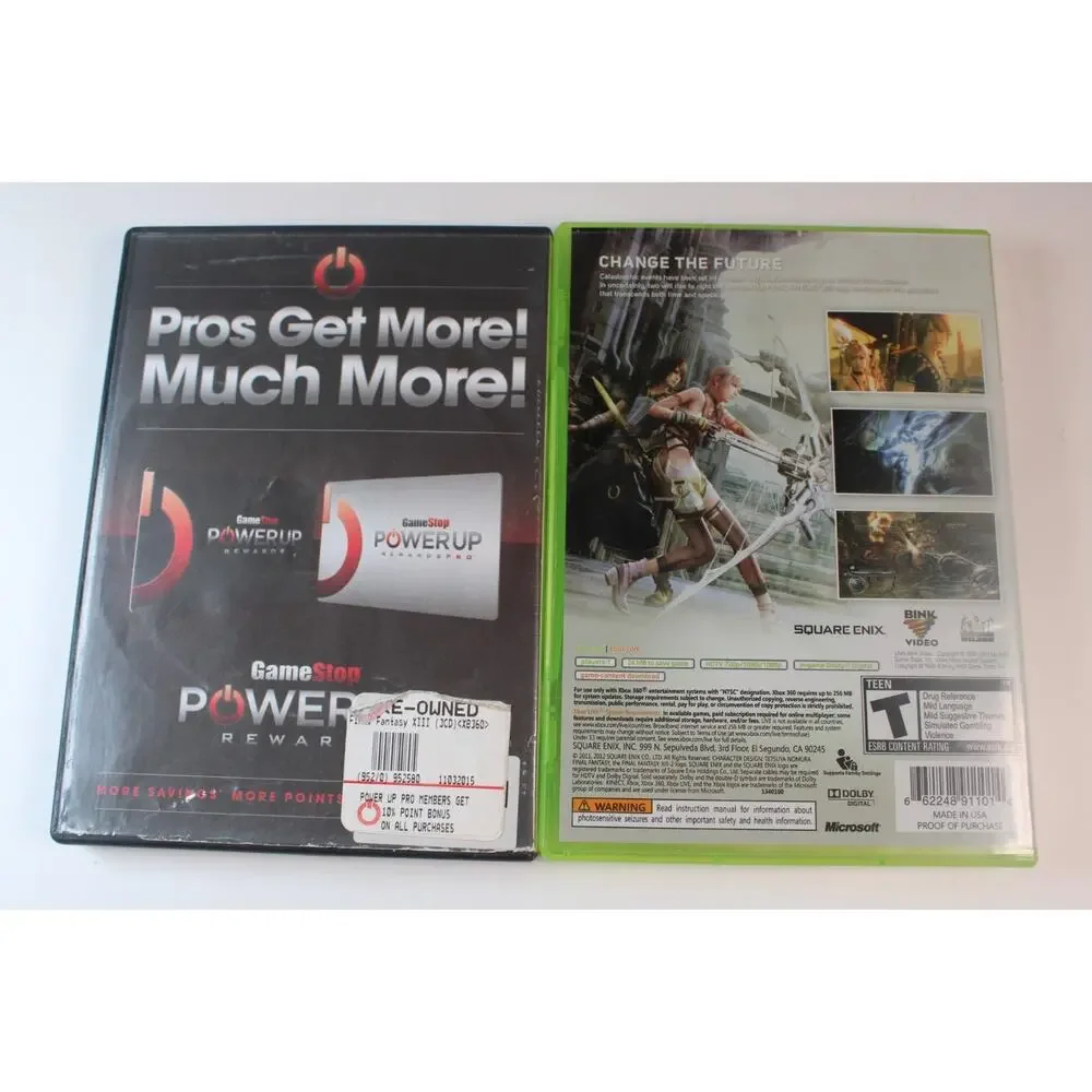 2 games: Final Fantasy XIII + XIII-2 (Microsoft XBox 360) Authentic, Tested